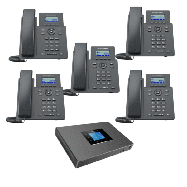 سنترال جراند ستريم و5 تليفونان نظام سنترال جراند ستريم مع 5 هواتف IP