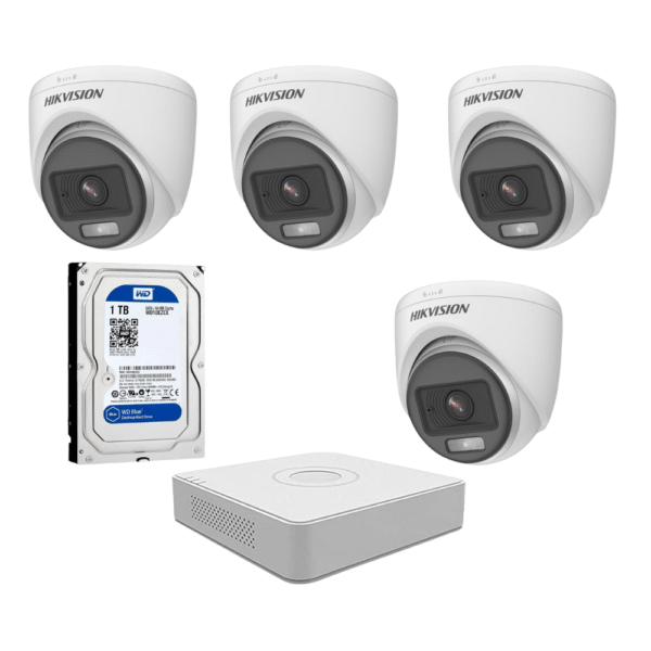 طقم كاميرات مراقبة داخلية (عدد 4) مع جهاز تسجيل وهارد 1 تيرا